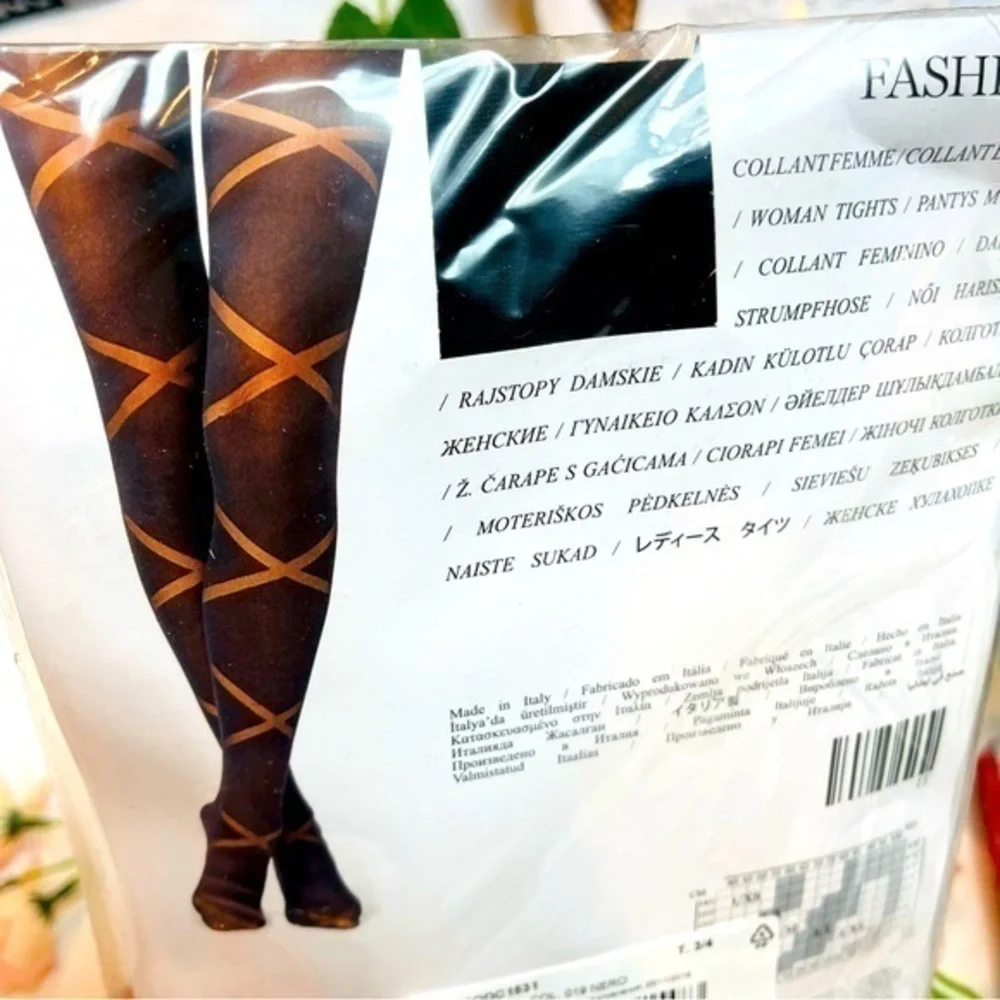 CALZEDONIA‎ ITALIAN Pantyhose Size 3/4 M/L - COLLANT Intreccio Devore SEXY!